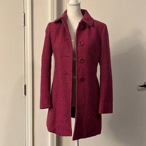 Ann Taylor Wool Jacket Pink Petite